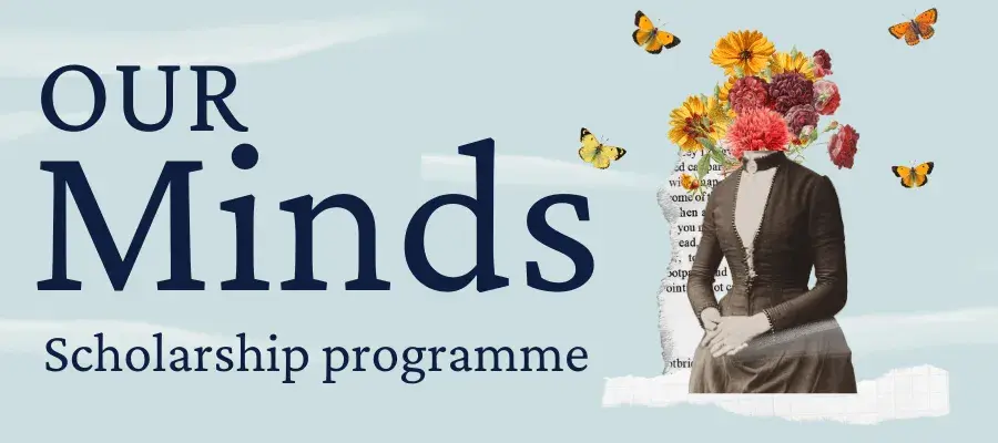 Our minds image edwardian lady collage with flowers for head