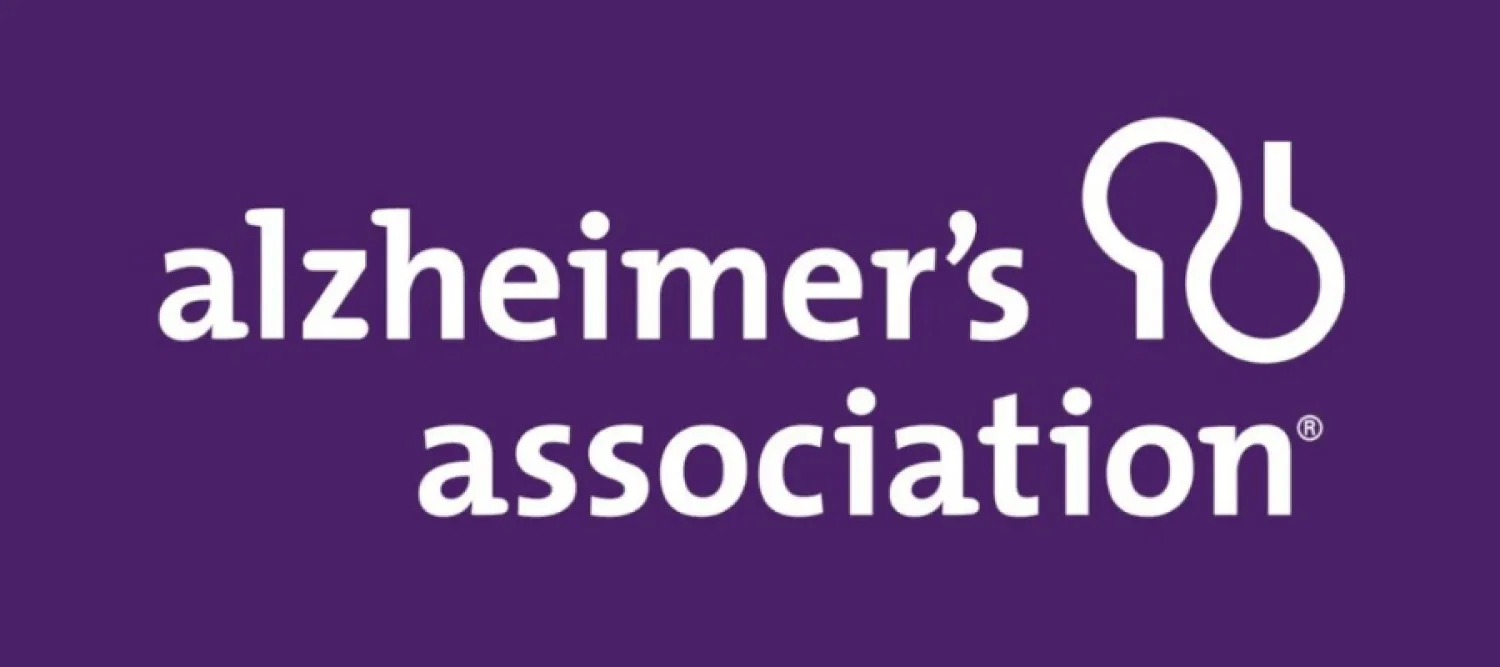 Alzheimer's Association logo purple background white text