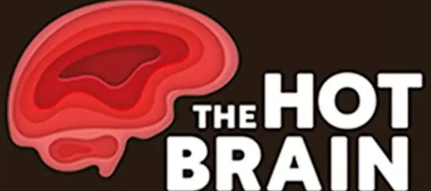 hot brain black background