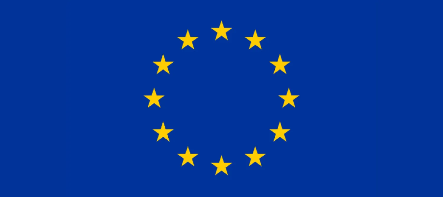 EU Flag - circle of yellow stars formed on blue background