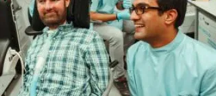 Researchers in scrubs