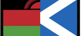 Picture of half a Malawi and Scotland flag