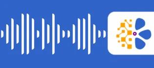 Dementia ED podcast logo sound wave, mic and flower/brain