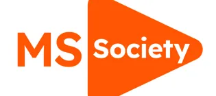 MS society logo orange MS and society white letters in an orange triangle