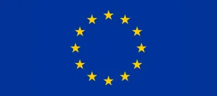 EU Flag - circle of yellow stars formed on blue background