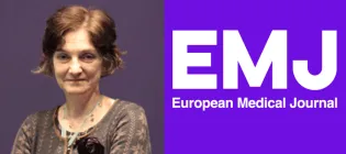 EMJ logo with photo of joanna wardlaw