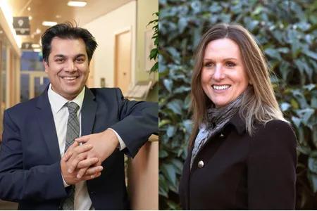 Judy Newton and Suvanker Pal portraits