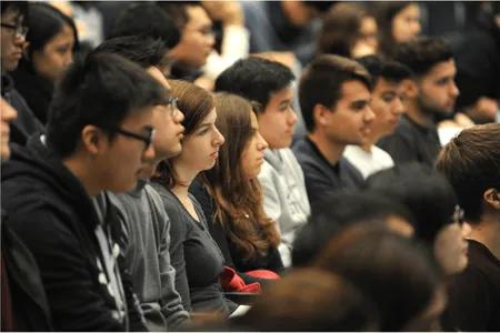 students in lecture theatre