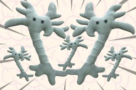 Neuron plush toys grey different sizes