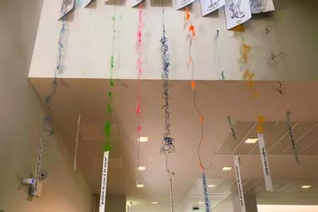 art installation on interaction of plan and human cells