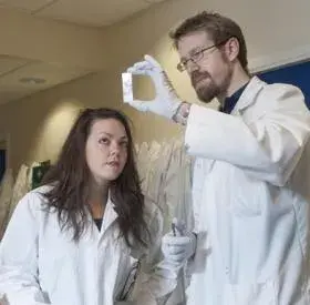 Photograph of researchers working