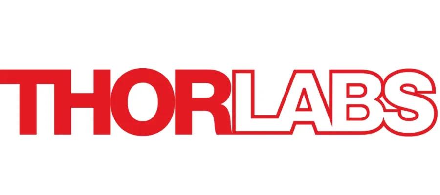 THorlabs logo large white and red capital letters