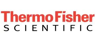 Thermo fisher logo red letters and black