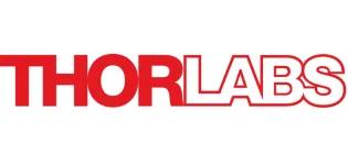THorlabs logo large white and red capital letters