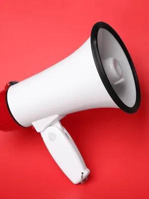 Loudspeaker with red background